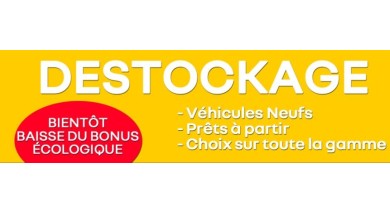 DESTOCKAGE AVANT BAISSE BONUS ECO