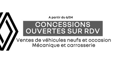 Confinement: Ouvert uniquement sur RDV