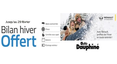 BILAN HIVER OFFERT CHEZ AUTO DAUPHINE