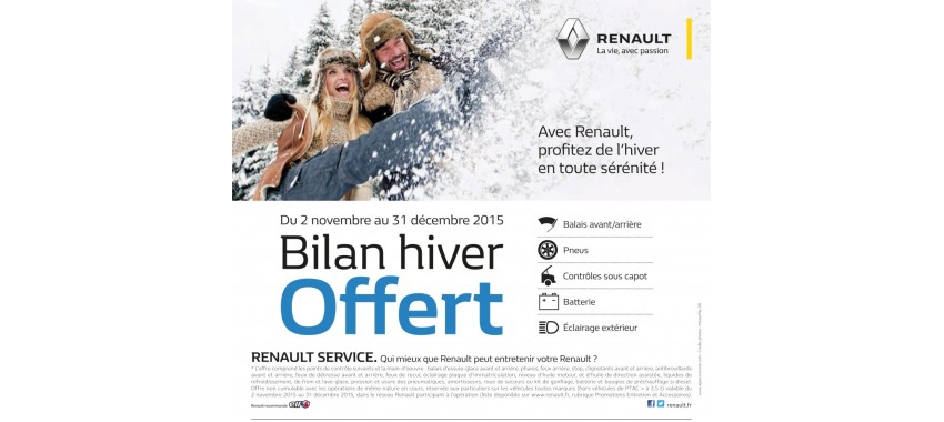 BILAN HIVER OFFERTCHEZ RENAULT AUTO DAUPHINE